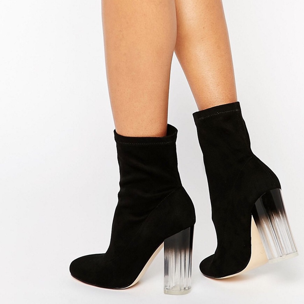 Boohoo suede sock boots